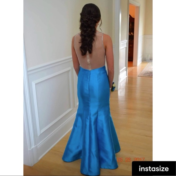 Blue Prom/Pageant Gown - Picture 2 of 4